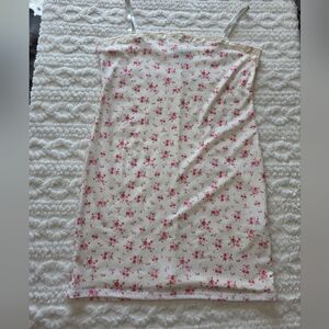 Forever 21 Floral Satin Slip Dress XL Cottagecore Pink Roses